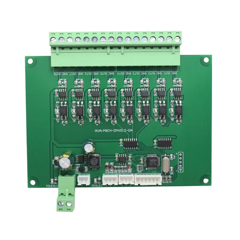 DMX512 To Analog Output Voltage 0-5V/0-10V Voltage and Current Isolation Output Control Board - view 5