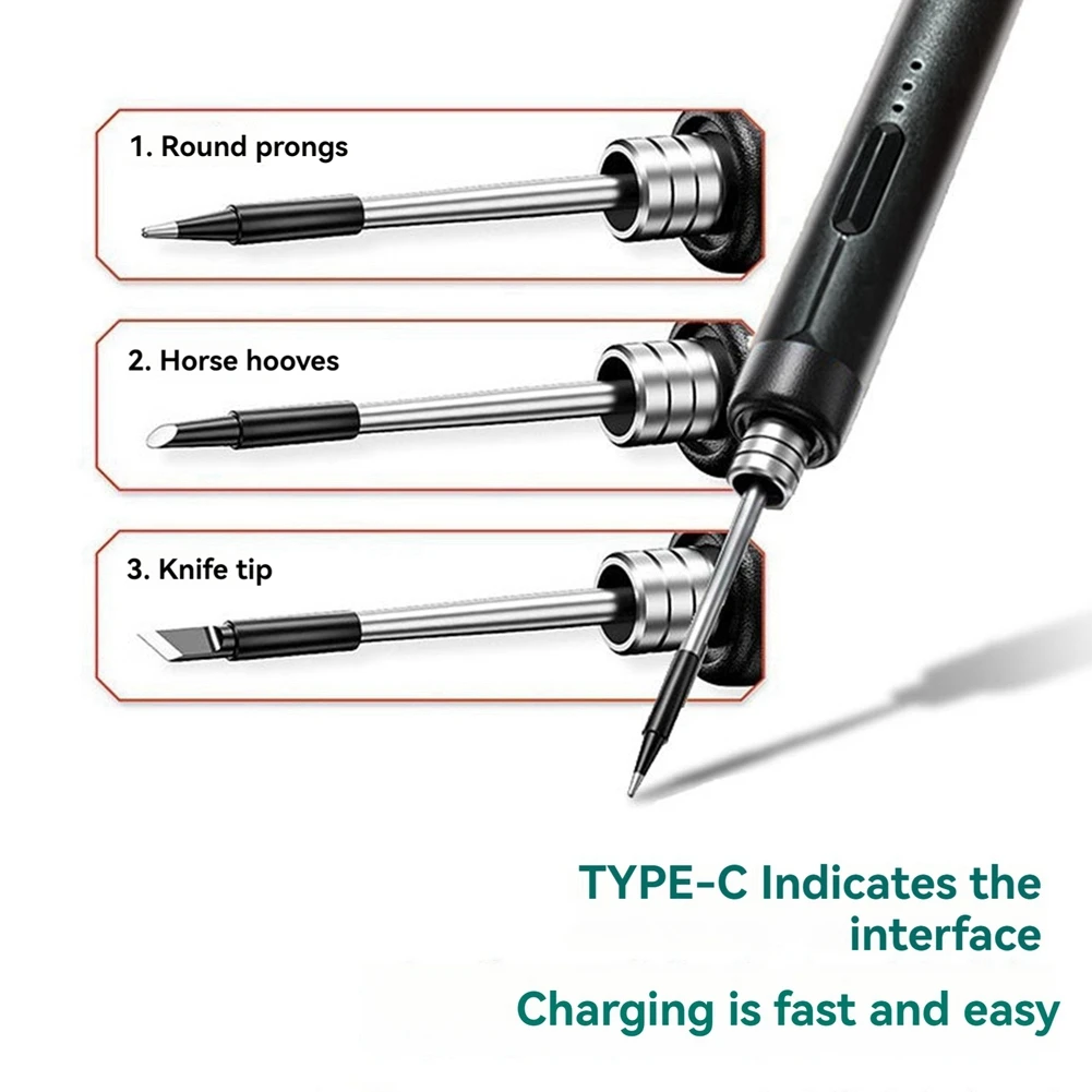 

AT05-Electric Soldering Iron Set Mini Home DIY Manual Soldering Tools 3 Heating Settings For Welding Repair Tools