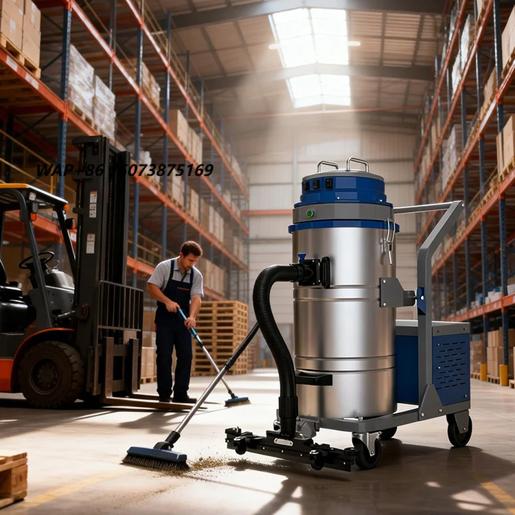 Industrial High Quality 2100W Wet and Dry Single Bucket 80L Industrial Vacuum Cleaner for Industrial Use