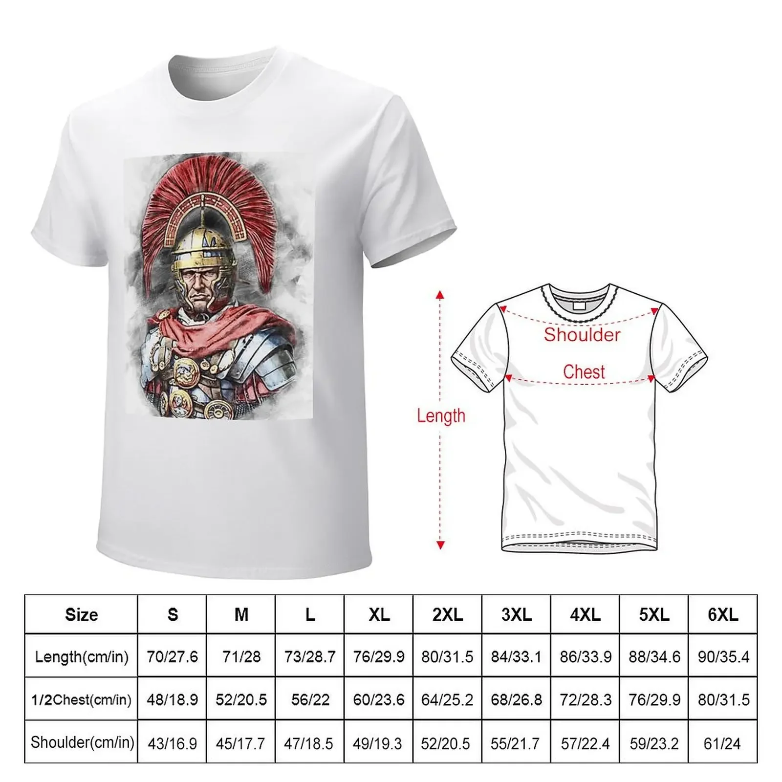 Portrait of a Roman Legionary T-Shirt man clothes oversized graphic tee sports fans summer clothes shirts graphic tee men