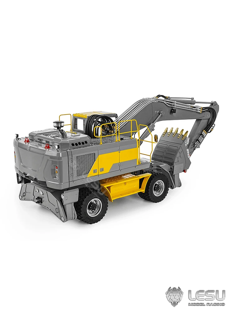 Toys 1/14 LESU RC Hydraulic Excavator Aoue ET30H Radio Control Painted Finished Wheeled Digger Model Pump Valve Light for Boys