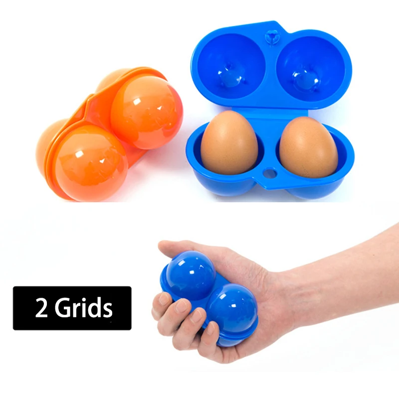 2/4/6/12 Grid Egg Storage Box Container Portable Plastic Egg Holder for Outdoor Camping Picnic Eggs Box Case Kitchen Organizer