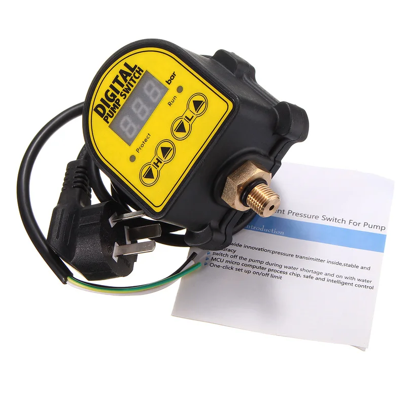 220V Digital LCD DispalyWater Pump Pressure Control Switch Automatic Eletronic Pressure Controller Water Pump ON OFF Switch