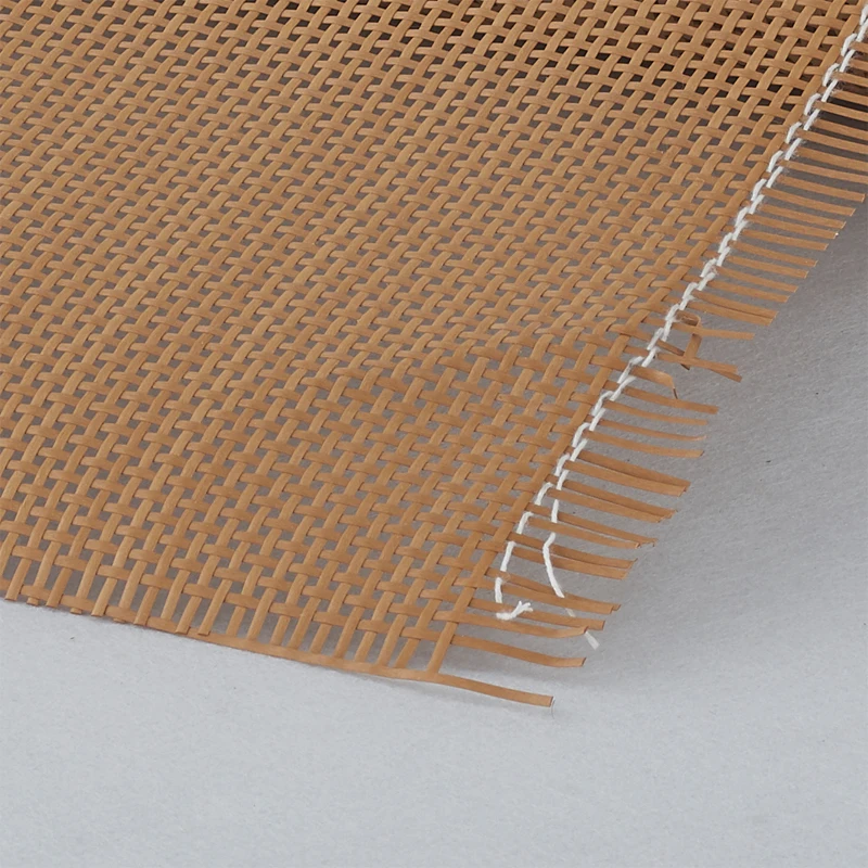 Rattan-Material, Kaffeefarbe, 0,4–0,55 m Breite, PE-Quadratgitter, Nachahmung von natürlichem Deckenfurnier, Dekoration, Möbel, Türrahmen, Bildschirmwebematte, Hilfsmaterial