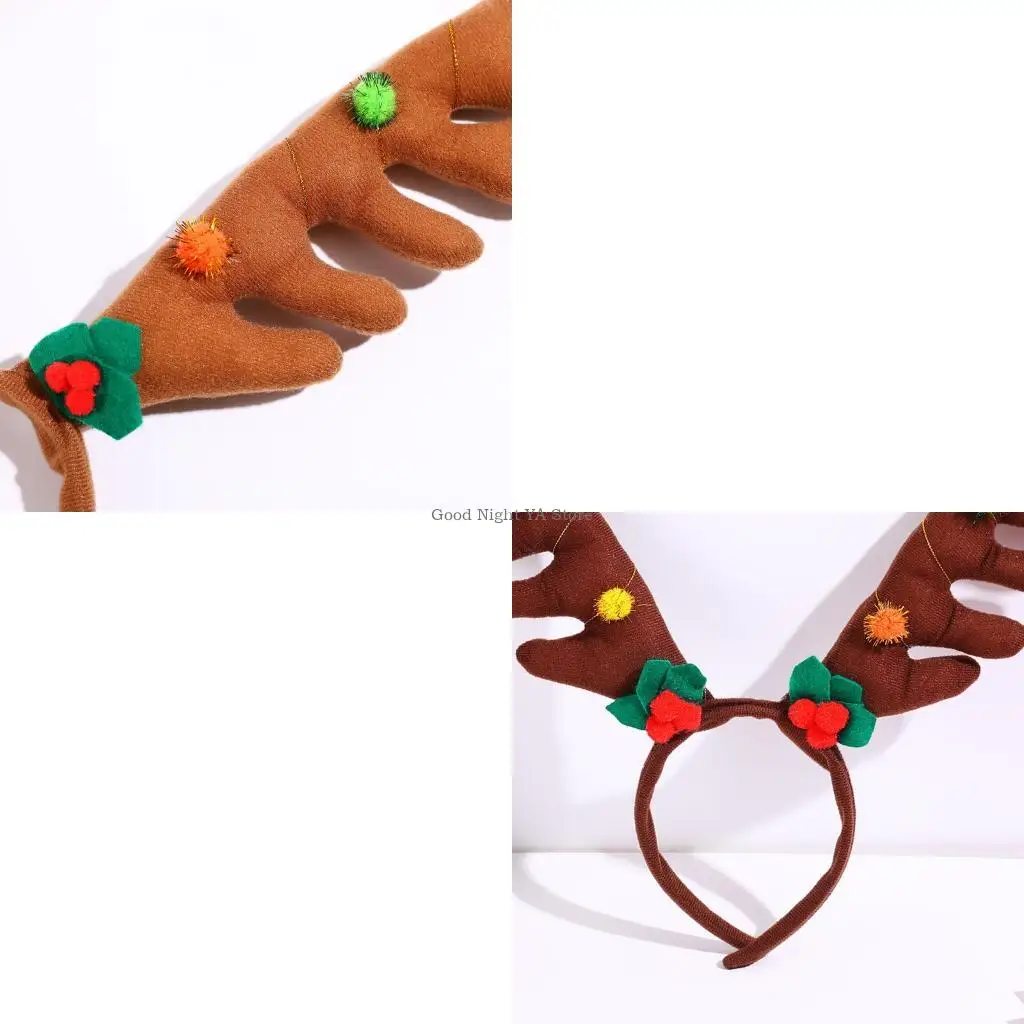 

Универсальный коричневый тканевый головной убор с рогами для праздничных вечеринок, тематических встреч для детей и взрослых