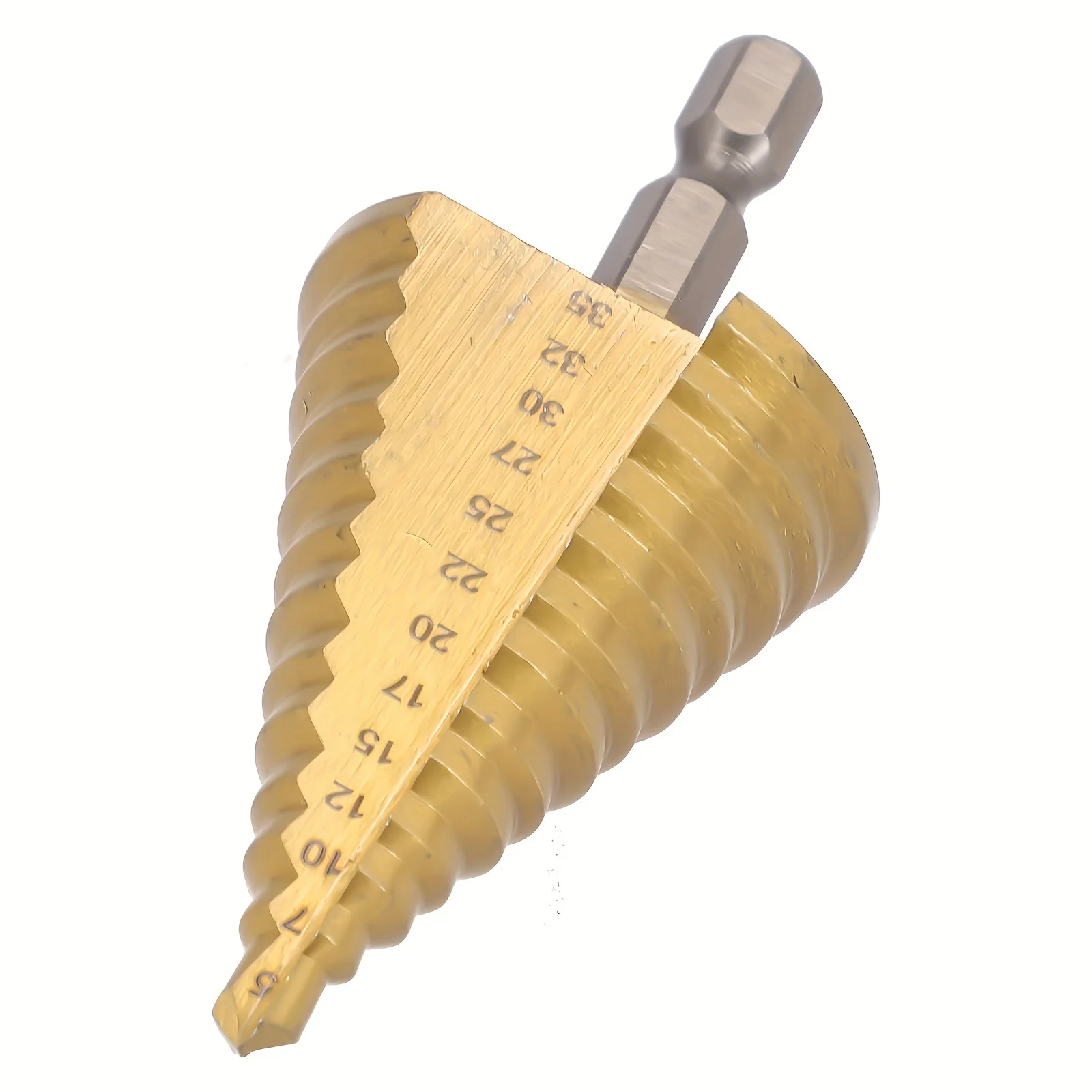 HSS Stappenboor Rechte Groef Titanium Gecoat Hout Metaal Gatensnijder 13 Stappen Meerdere Gaten Kegelboren 5-35mm