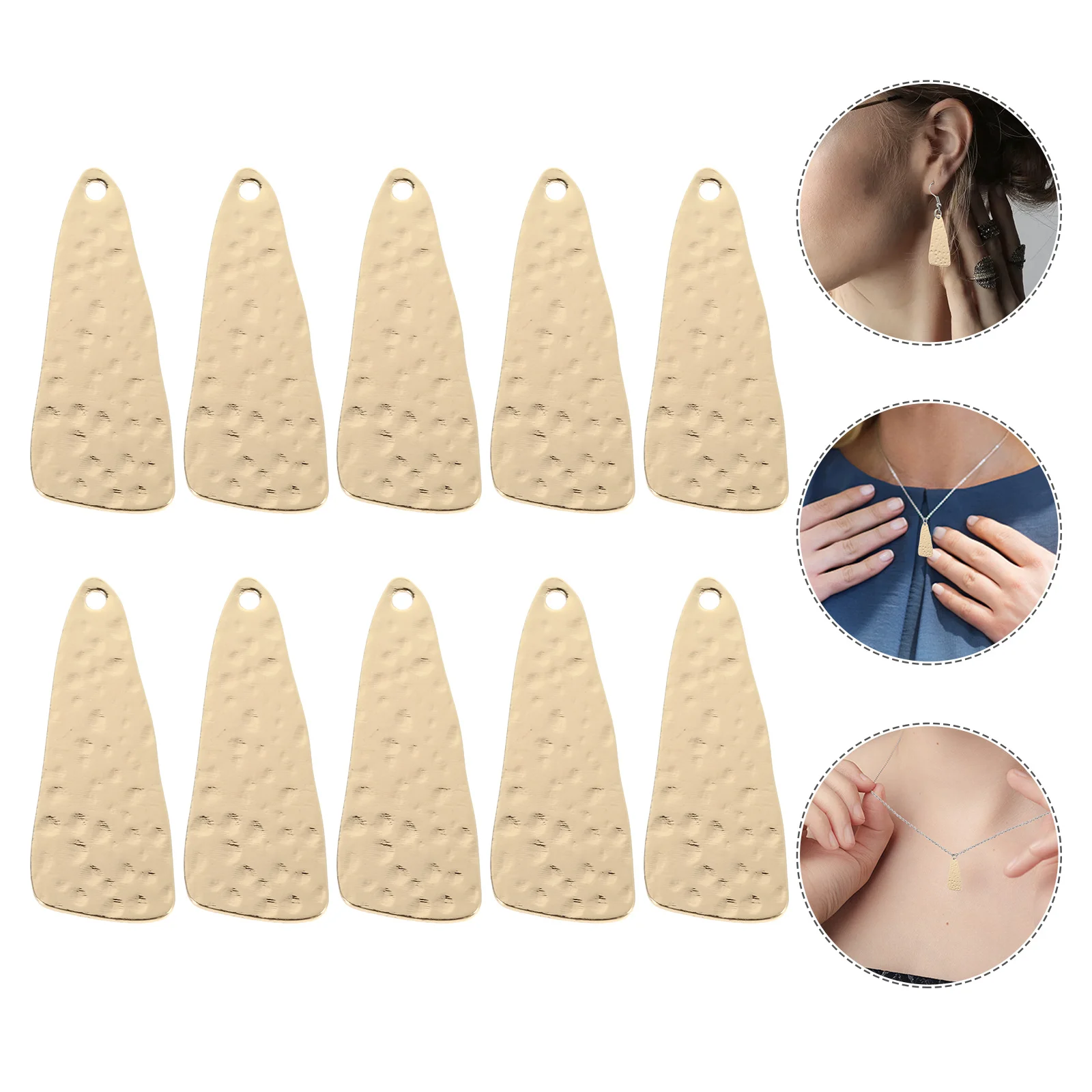 10Pcs Copper Gold Plated DIY Pendants Handmade Jewelry Making Charms Metal Accessories for Necklace Bracelet Earrings Decoration