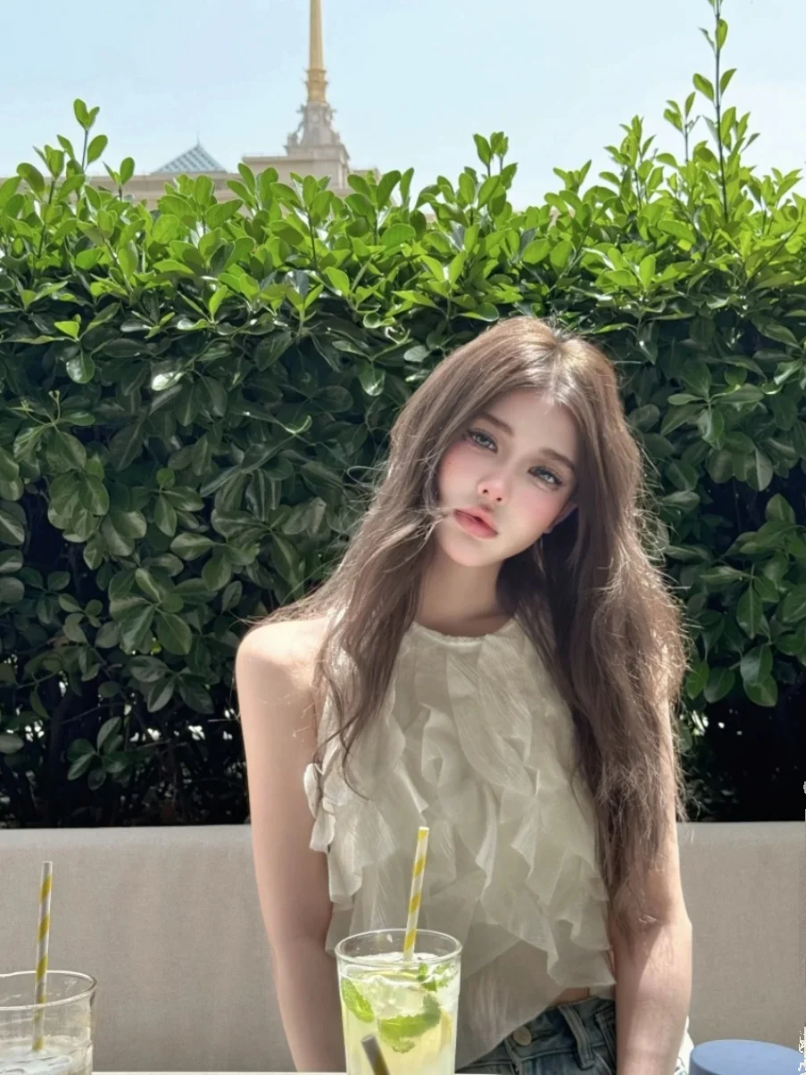 

Lilystore женский топ irt Sle асимметричный французский облегающий топ без рукавов с кружевной отделкой, новое поступление лета