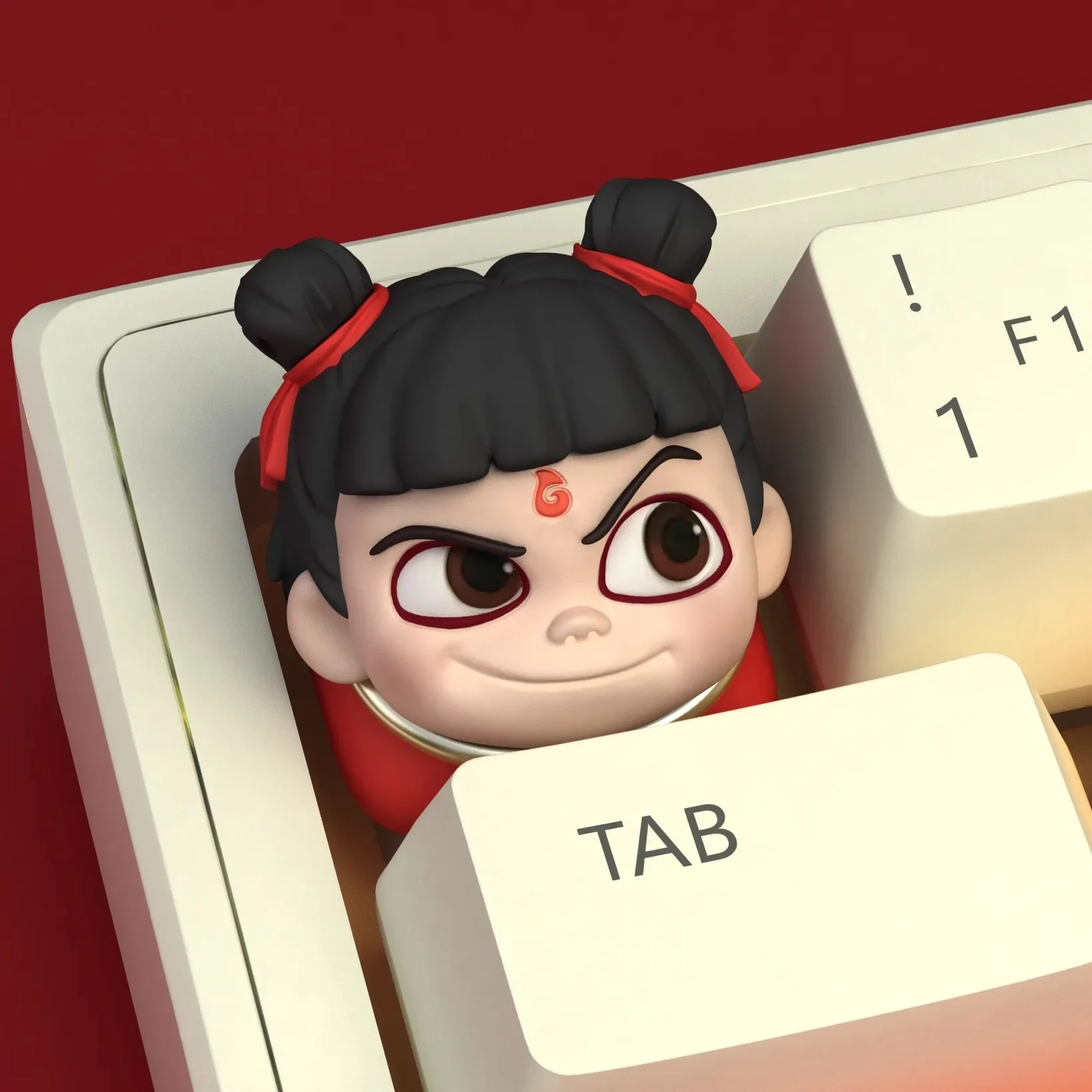 Nezha keycap, Magic Child Caohai keycap, Aoben resin keycap mechanical keyboard three-dimensional key cap