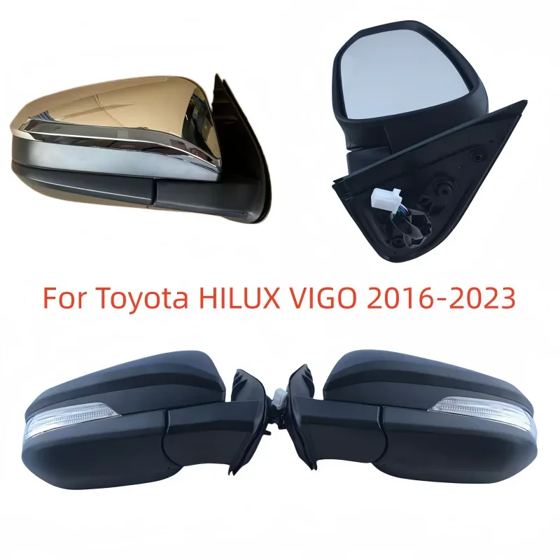 For Toyota HILUX VIGO 2016-2023 3/5/7/9 Wires Car Side Mirror Assembly Electrically Controlled Lens Electric Fold No Heating
