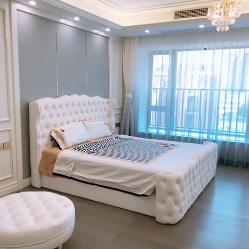 

Modern Aesthetic Bed Quilt Bedroom Set Unique King Size Frame Bed Headboards Double Luxury Camas Matrimonial Home Furniture