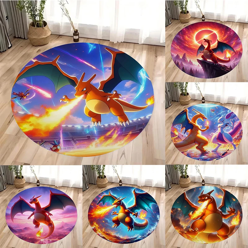 

MINISO Pokemon Fire Dragon аниме круглый ковер фэнтезийный мультяшный ковер для гостиной спальни диван Декор дети подарок для девочки