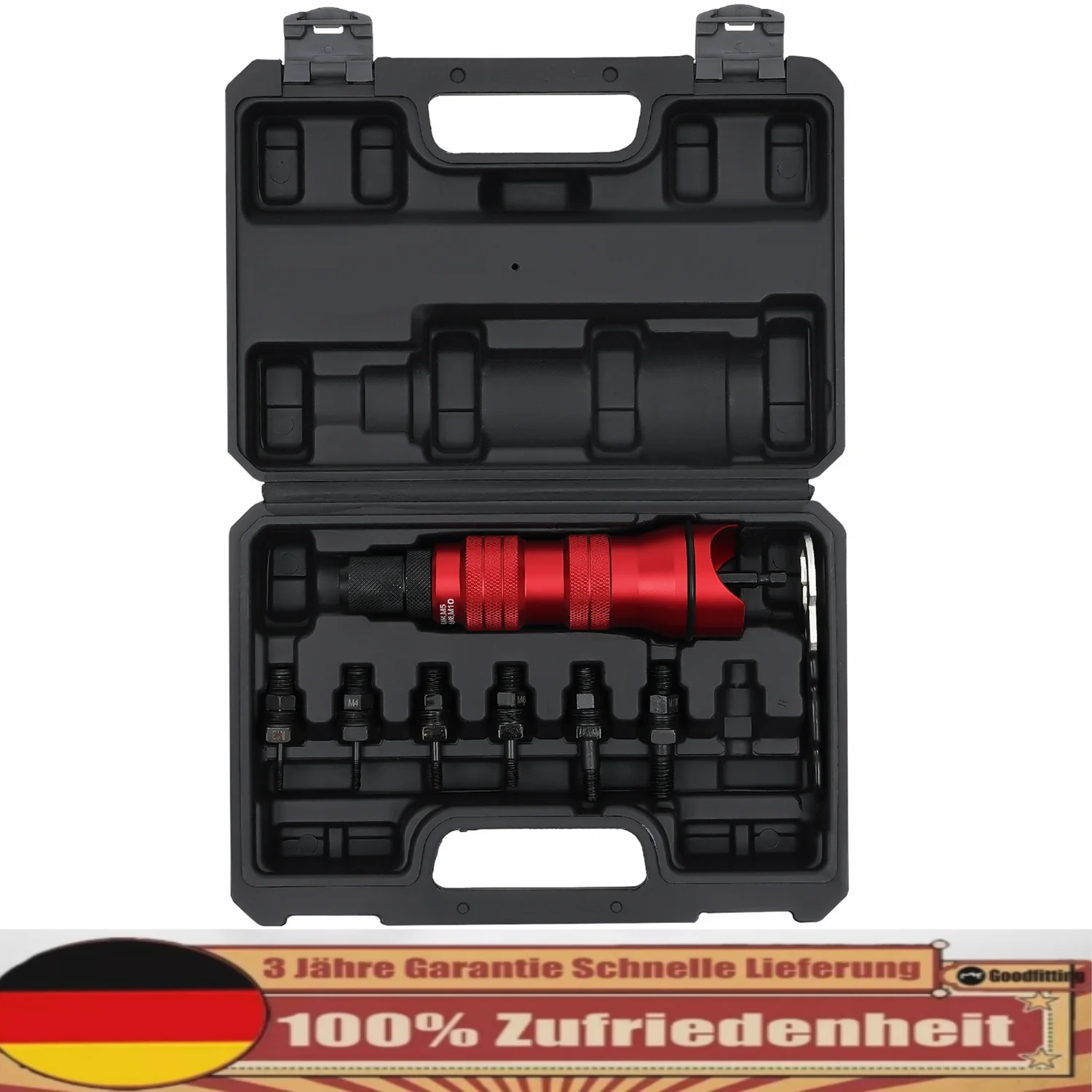 M3-M10 Dorne und Schraubenschlüssel Nietmutter Werkzeugaufsatz Bohrer Elektroadapter Nietpistole