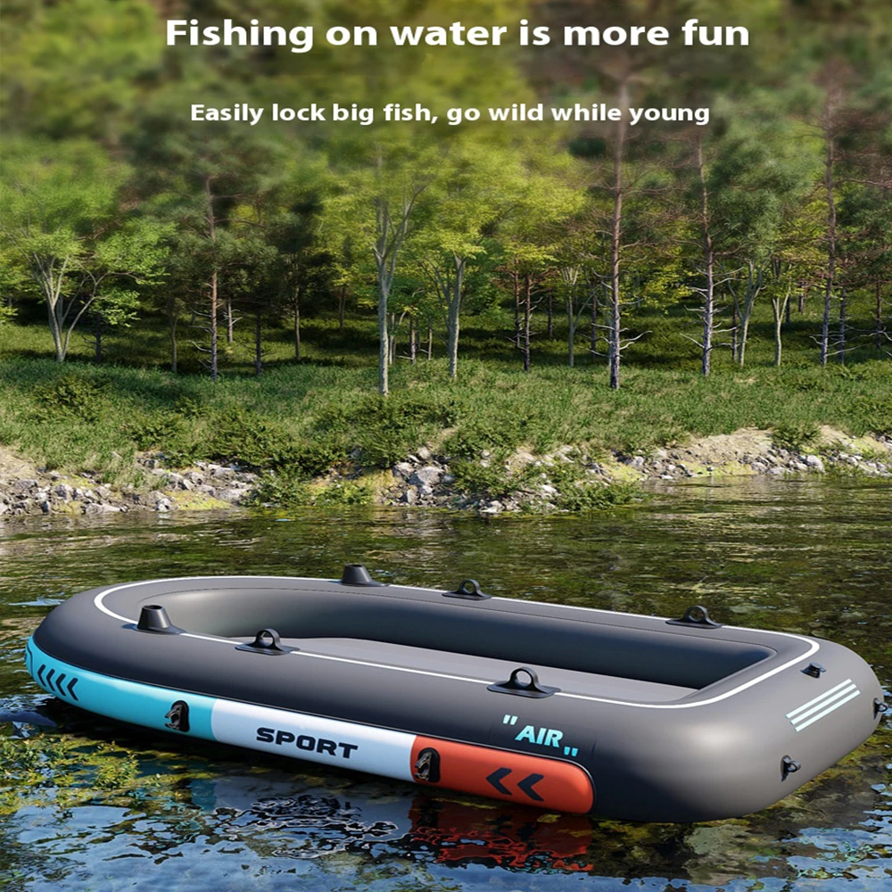 Kayak de pesca inflable, grueso, resistente al desgaste con carga inalámbrica y PVC de alto polímero para principiantes y uso en exteriores