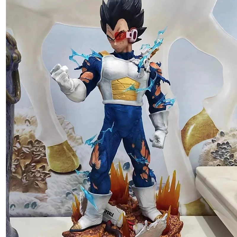 

Dragon Ball Vegeta 53cm Anime Figure With Three Interchangeable Head Sculpts Statue Model Desktop Decoration Gift For Anime Fans
