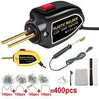 Plastic Welder 100W Heat Gun 400pcs Hot Staplers Plastic Welding Machine Bumper Soldering Iron Staples Car Repair Tools Kit