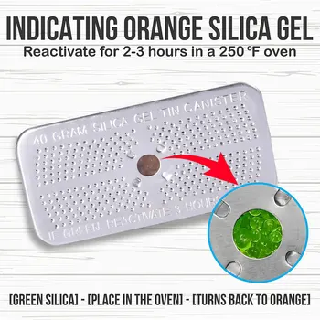 자동차 제습기 수분 흡수기 공기 건조기 재사용 가능한 색상 변경 실리카 젤 비즈 흡수성 상자 건조제 케이스 2 색