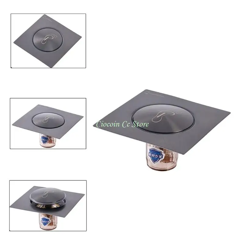 

X90F Easy Foot Press Металлическая сливная крышка для пола для ванной комнаты, кухни, предотвращения запаха