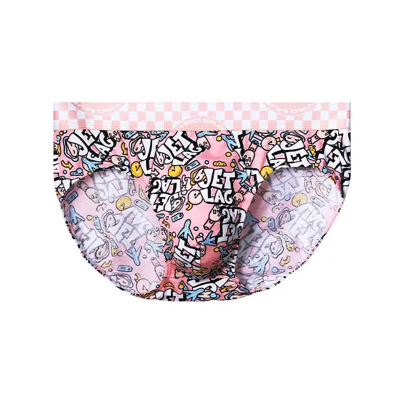 Men's Pure Cotton Underwear, Men's Antibacterial Briefs, Personalized Comfortable Breathable Printed Men's Sports Shorts, Foundation Pants