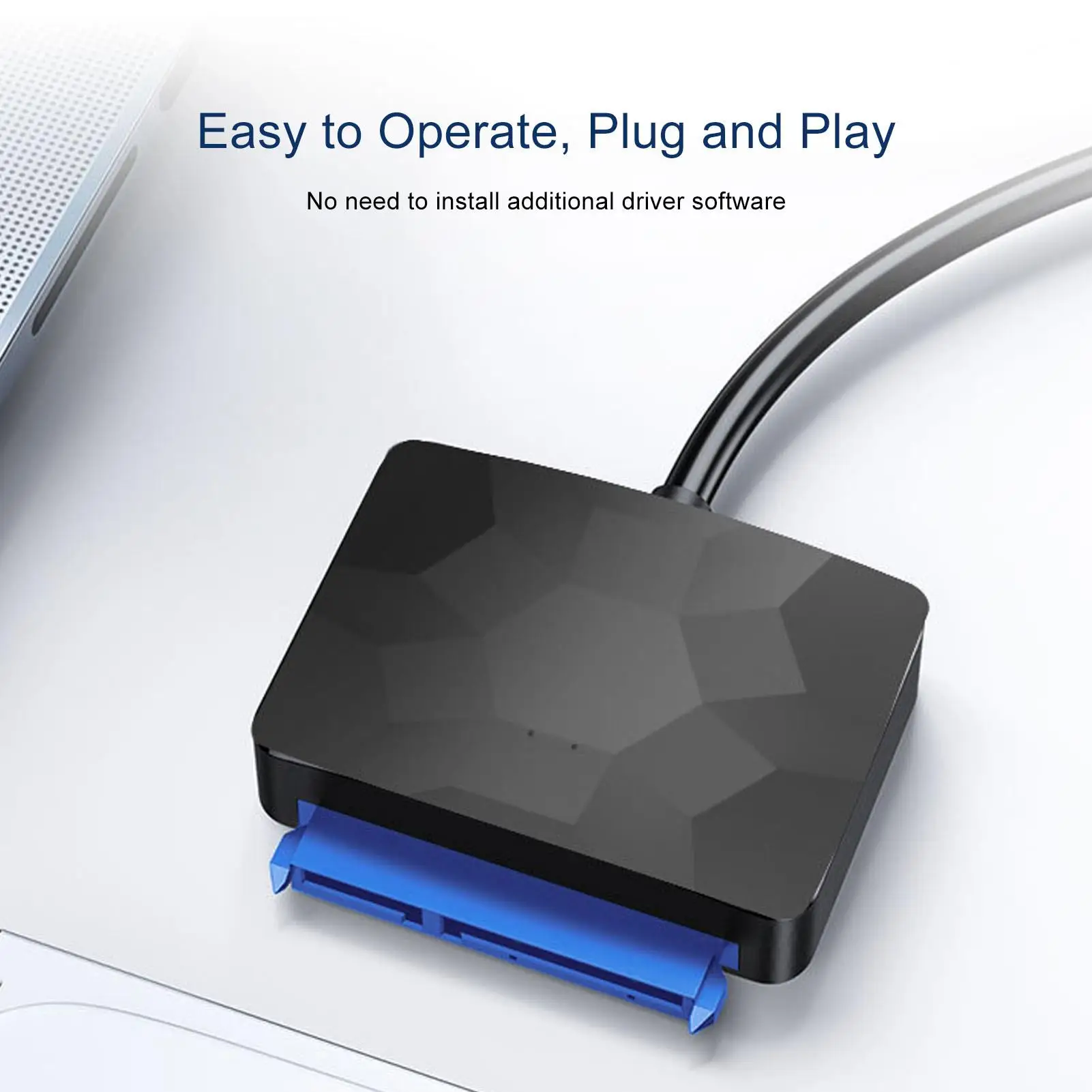 Cabo adaptador USB tipo C para SATA SSD 5 Gbps para HDDs de 25,5/3,5 polegadas - Conectividade segura para consoles de jogos, PCs e laptops