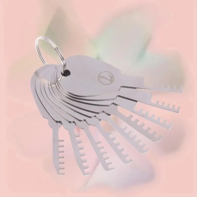 Stainless Steel Combo Locksmith Tool Set HUK - 9 Pieces with Key Blank