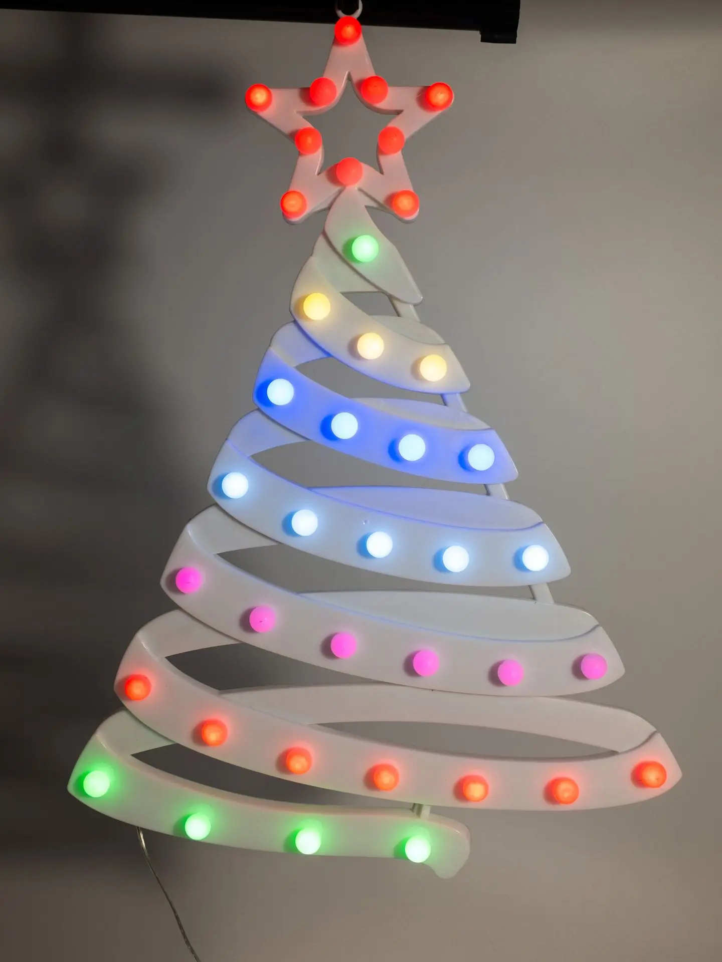 Cross-border new spiral Christmas tree meteor atmosphere camping party single-sided spiral Christmas tree five-pointed star hang