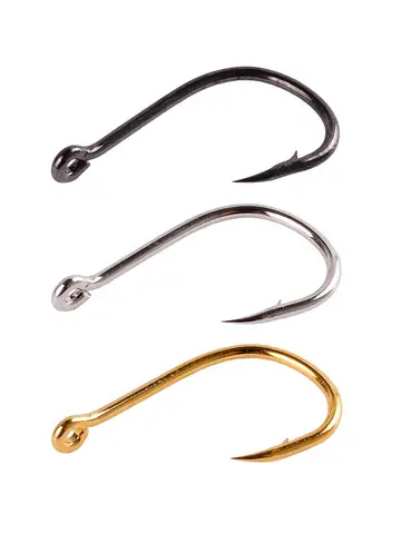 100PCS Fishing Hook with Loop Barbed Crucian Carp Fishing Hook Luyatai Fishing Sea Fishing Hook Set Sea Fishing Accessories