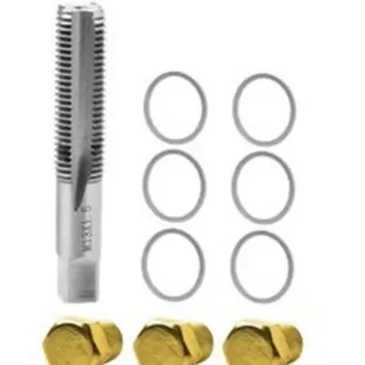 Automotive Tap Set Thread Repair Kit Hardened And Tempered Wear Resistant Precision Machined Increases Drain Hole Diameter