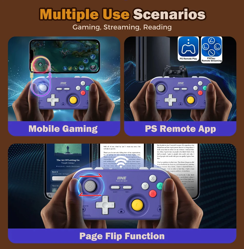 IINE Pocket Gamepad for Nintendo Switch 2/1 Steam Deck Phone Car Portable Retro Controller Hall Effect Joystick NS Version