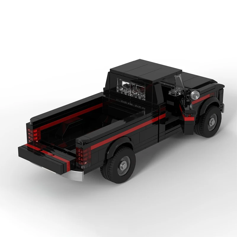 Model Juara Kecepatan Mobil Kota Batu Bata Bangunan MOC F-250 Hadiah Teknologi Modular Mobil Sport Setelan Mainan Anak-anak Rakitan Liburan