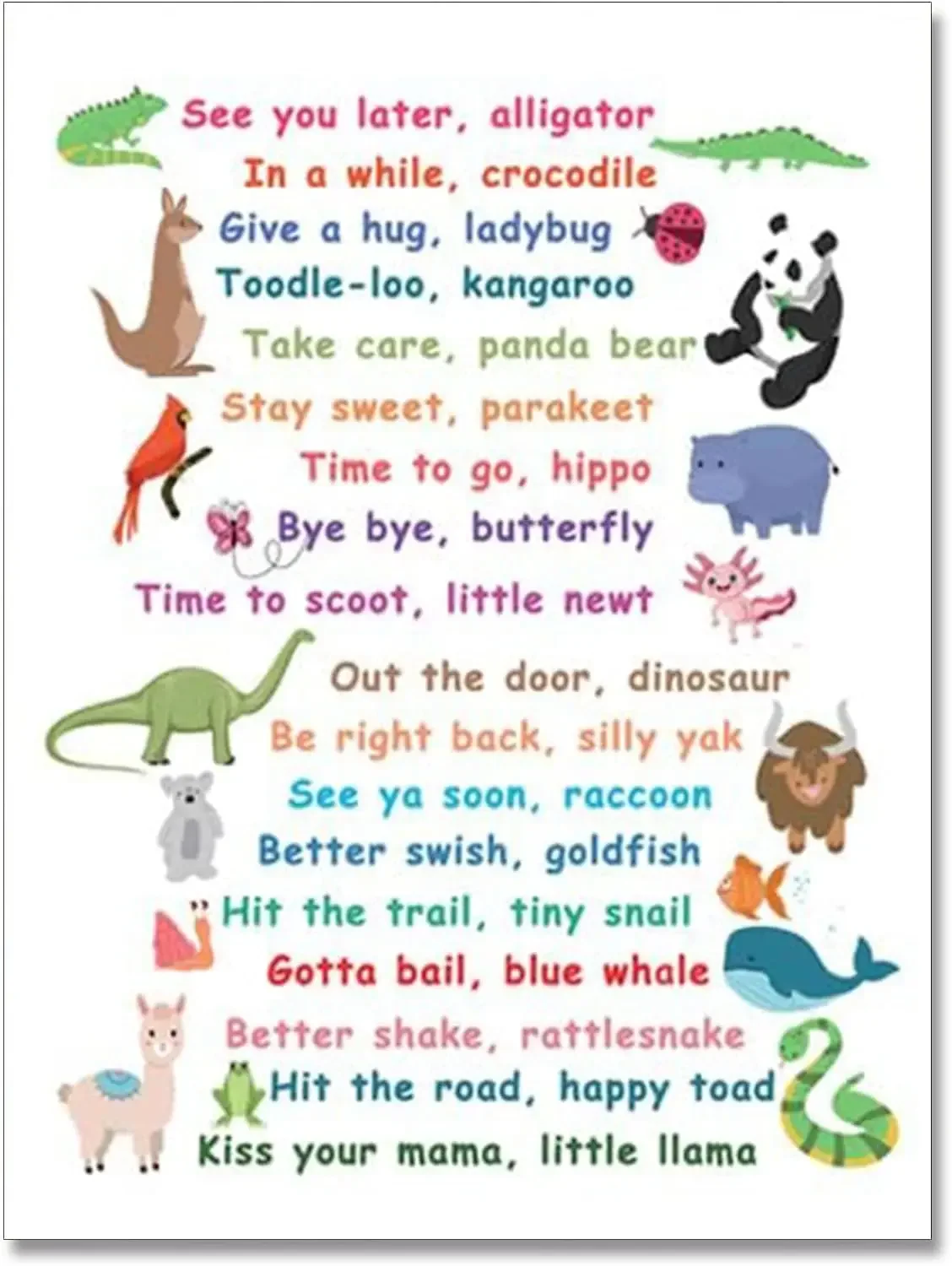 See You Later Alligator Wall Art,Funny Metal Tin Sign Animal Art for Nursery Kids Playroom Classroom Decor -alumi