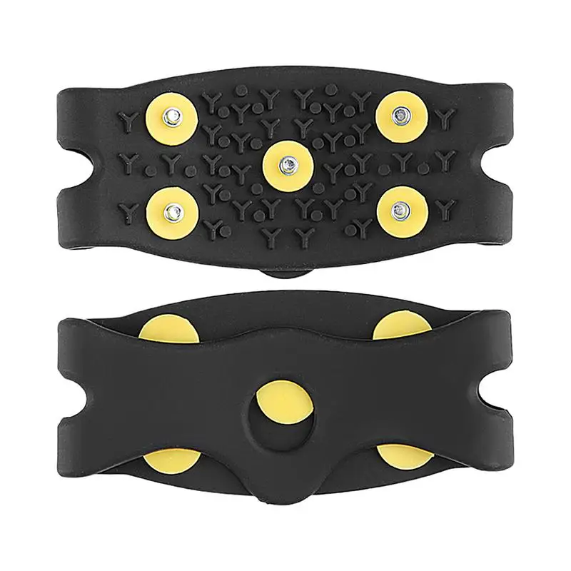 Shoe Ice & Snow Grips 5-Teeth Ice Cleats For Shoes And Boots Over Shoe Boot Traction Cleat Spikes Non-slip Shoe Cover For Hiking