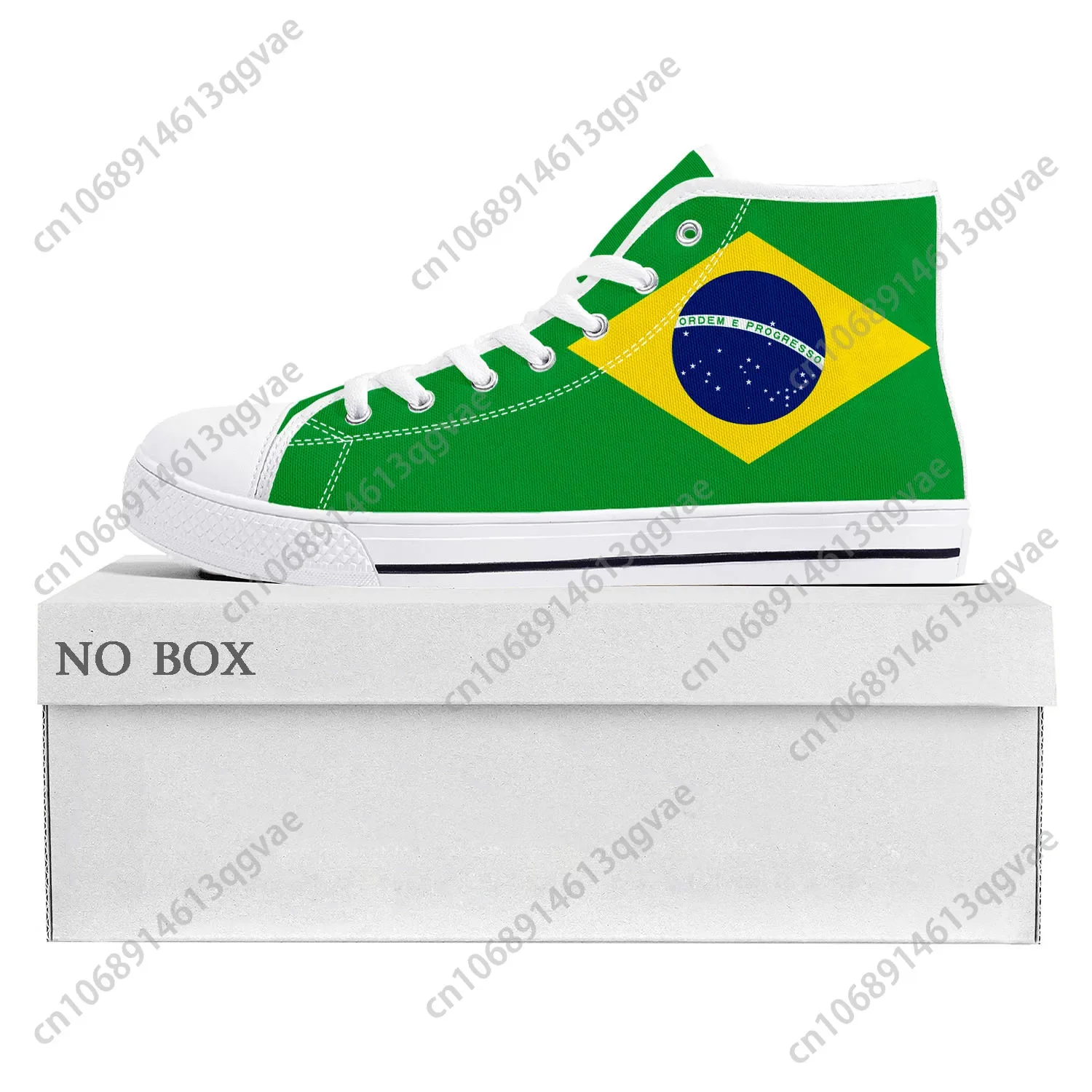 

Brazilian Flag High Top High Quality Sneakers Mens Women Teenager Canvas Sneaker Brazil Football Casual Couple Shoes Custom Shoe