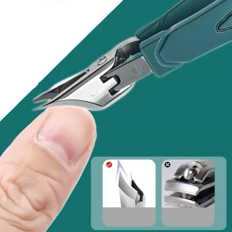 1 قطعة كماشة قطري مقص أظافر مكافحة سبلاش مسمار كليبرز خاص للأظافر الصلبة الكبيرة سميكة أدوات مانيكير المنزلية