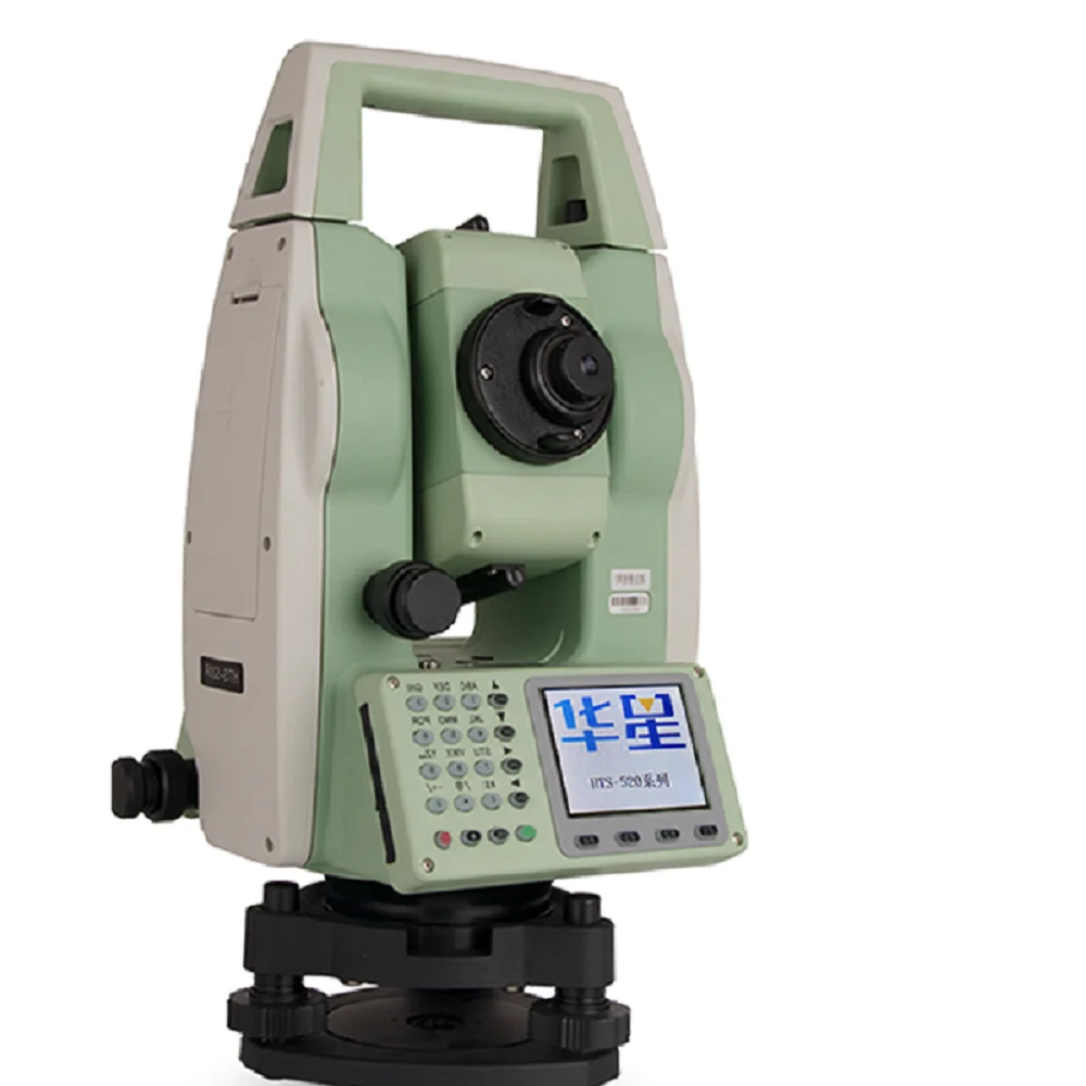 محطة إجمالية عالية الهدف HTS-520L8 للمعدات البصرية بطول 800 متر بدون عاكس مع شاشة ملونة وبلوتوث