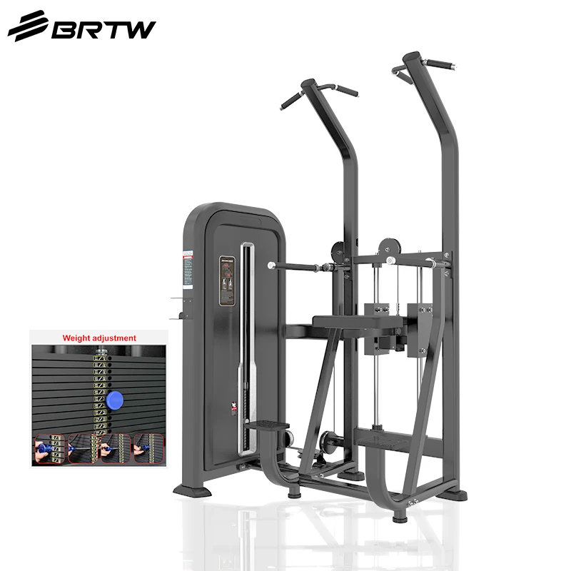 

Commercial Fitness Pin Loaded Selection Leg Raise Power Rack Assisted Chin Dip Machine