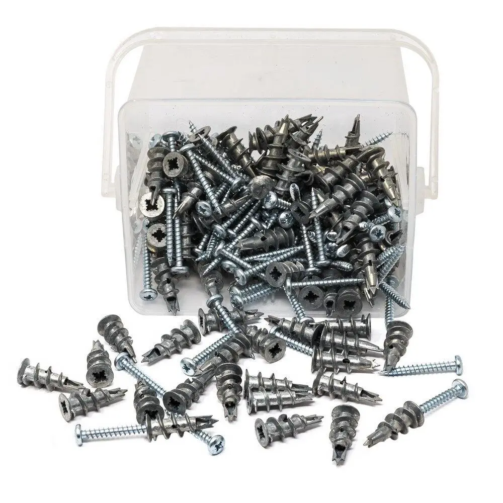 60 PCS Zinc Alloy Tapping Screw Wall Plug Double-Clad Pan Hand Chipboard Screws Silver Single-Layer Self-drilling Plasterboard