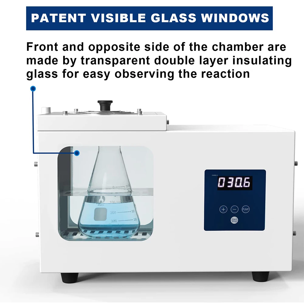 8L,1200W, RT-95°C(RT-203°F),220V Scientific Digital Lab Water Bath with Visible Windows,Thermostatic Water Bath Heater