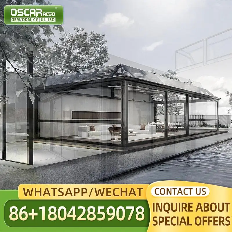 Easily Assemble Hexagonal Sun Glass House Aluminium for Philippine Backyard sunroom