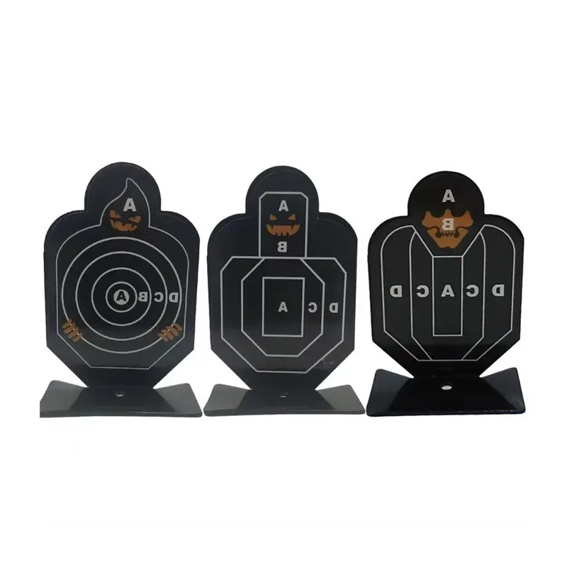 3pcs Metal Shooting Target Range Training CS Paintball Steel Target Practice Slingshot Soft Bullet Target