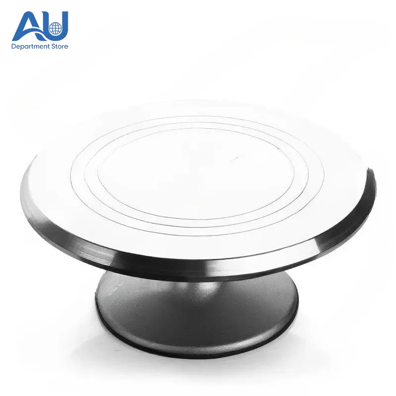 

Aluminum Alloy 10 inch Cake Turntable,Circular Flower Mounting Cake Turntable,High Body Turntable Flower Household Baking Tool