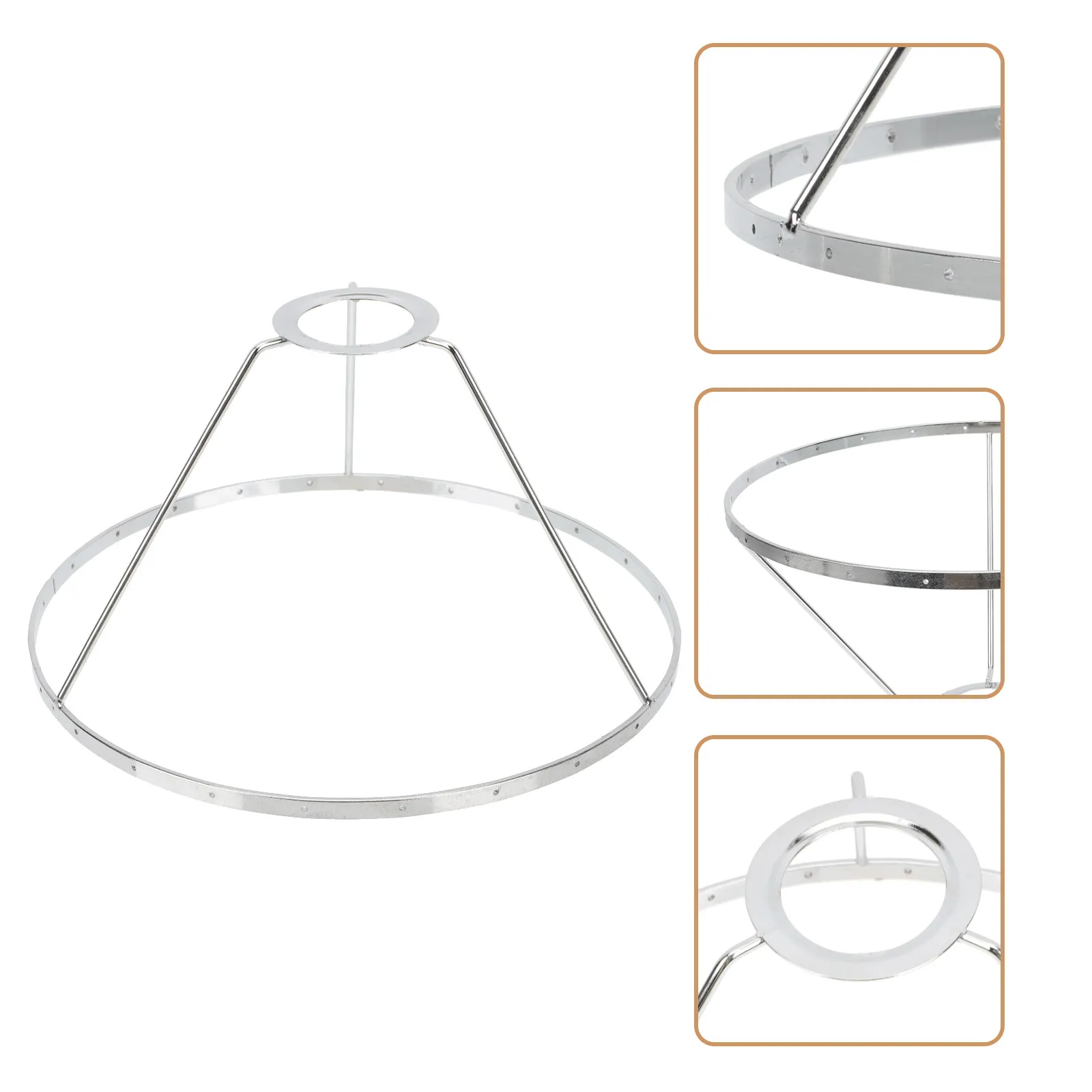 

Sturdy DIY Lampshade Bracket Iron Frame Long-Lasting Lamp Cover Accessory for Table Ceiling Light Frame Accessory