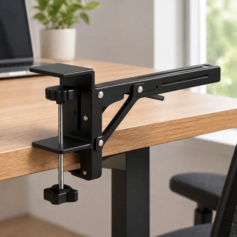 Pack of Two Heavy-Duty Stainless Steel Triangular Supports for Wall Shelves and Foldable Tables