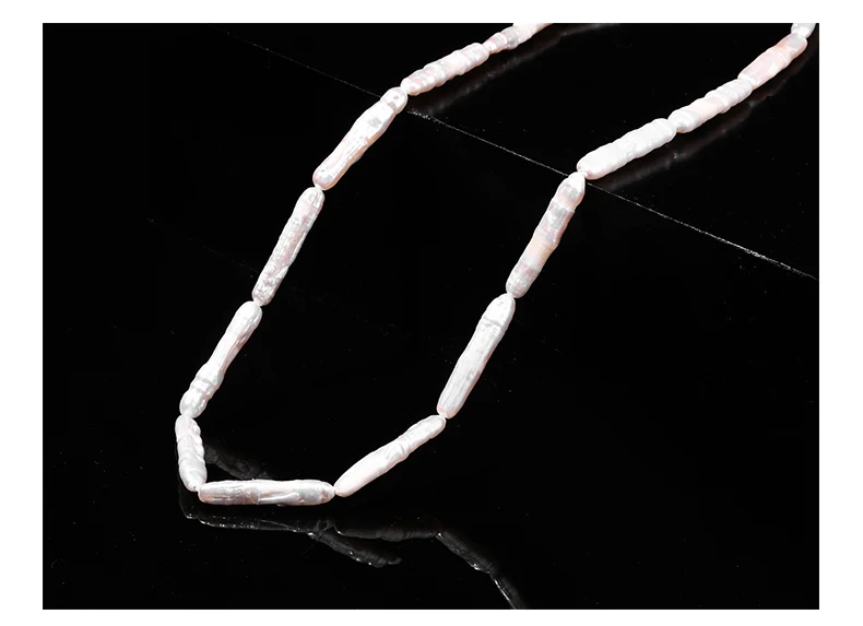 Natürliche Süßwasserperlen, langer Streifen, lose Distanzperlen für Schmuckherstellung, DIY-Armband, Halskette, Zubehör, 16 Stück – Detail 6
