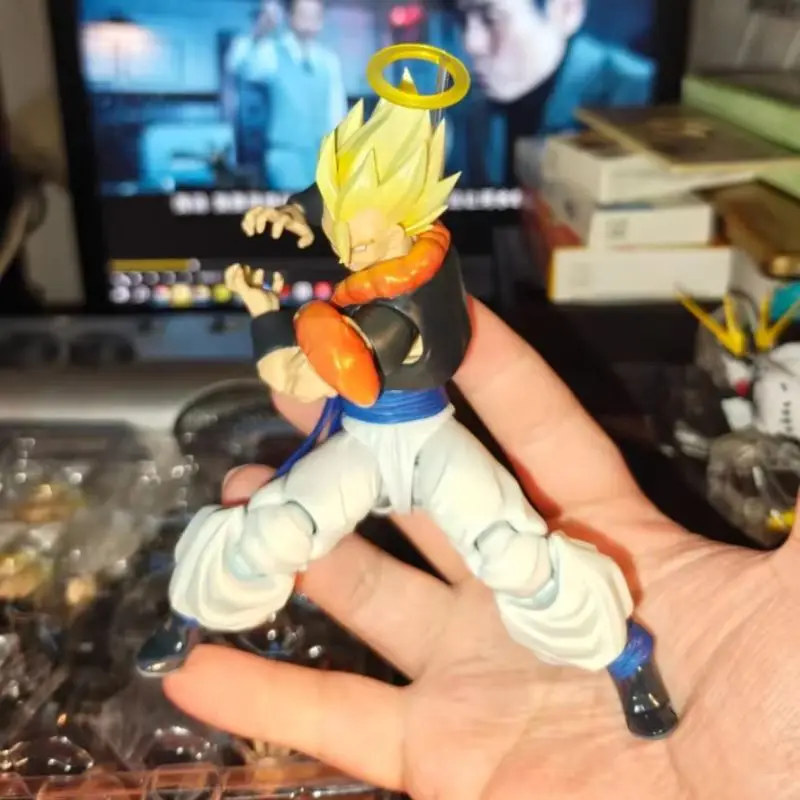 Bandai Nycc Exclusive Dragon Ball S.H.Figuarts Gogeta Super Saiyan Yellow Hair Anime Action Figure Collectible Toy In Stock