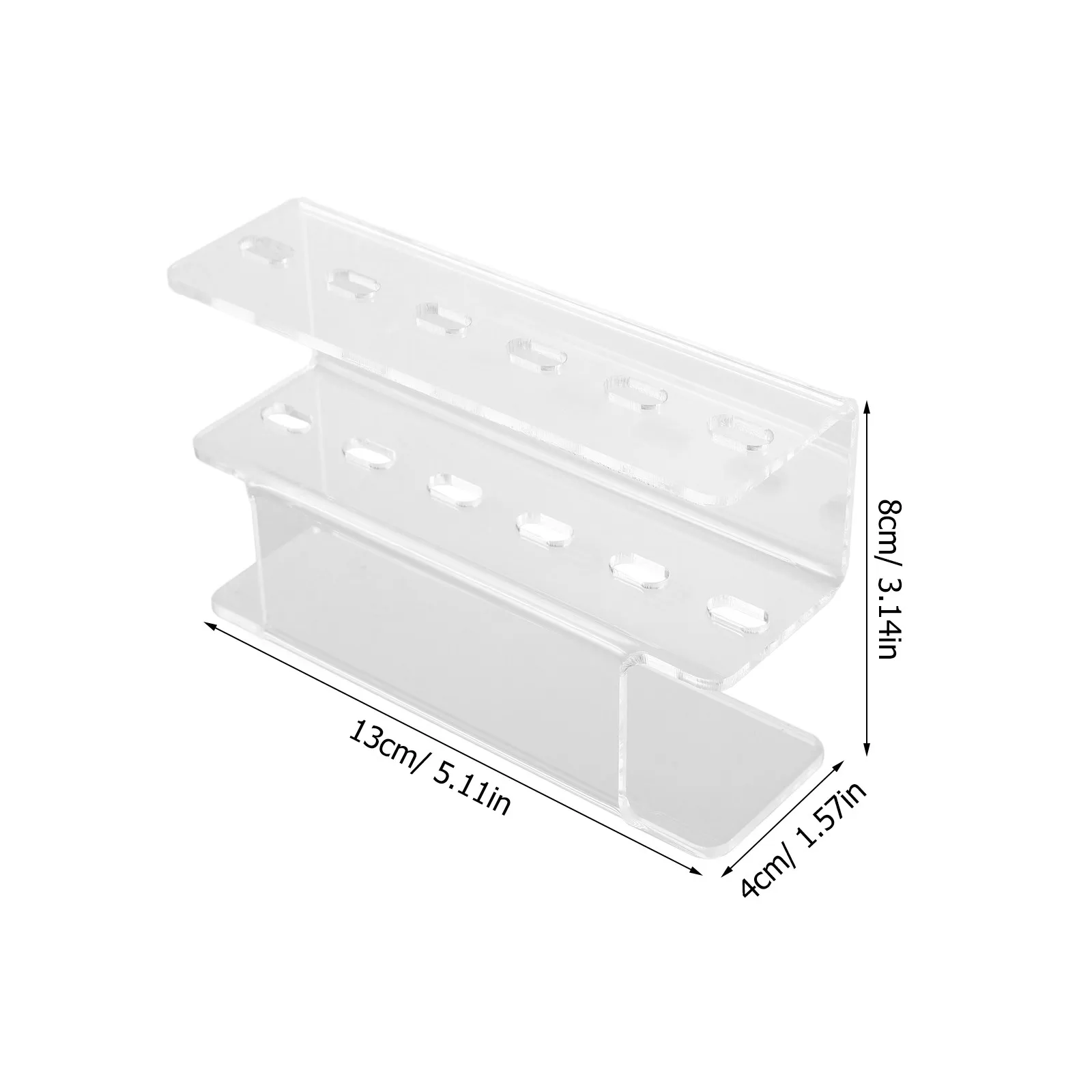 6-Hole Transparent Acrylic Lash Tweezer Holder Organizer Stand Compact Tweezers Storage Display Shelf for Eyelash Extension