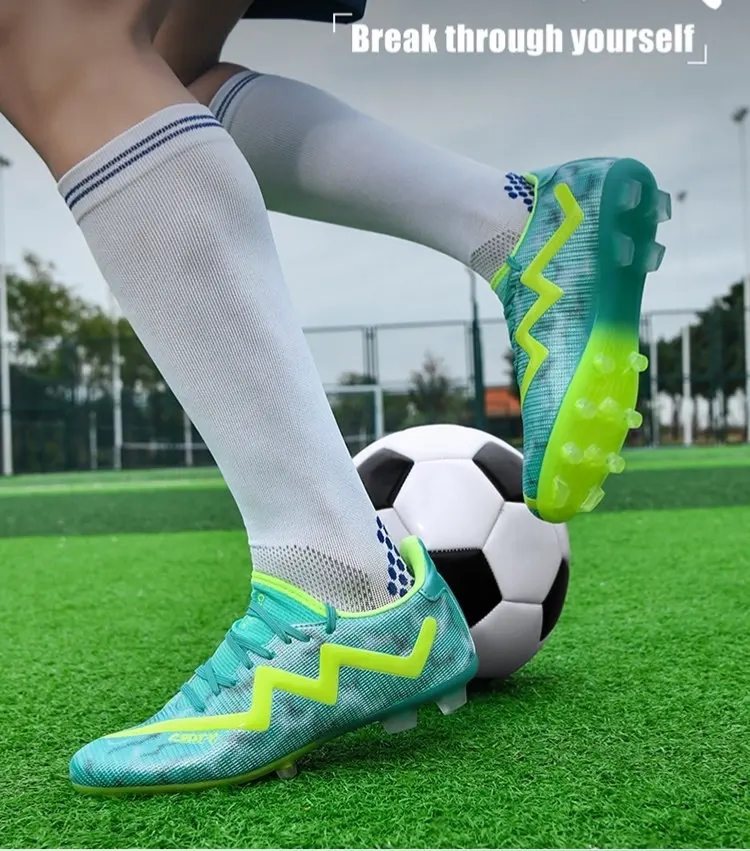 Original Marke blau Herren profession elle Fußballs chuhe Rasen rutsch feste Fußballs chuhe für Männer Schnürung Low Cut Fußball Turnschuhe männlich – Detail 5