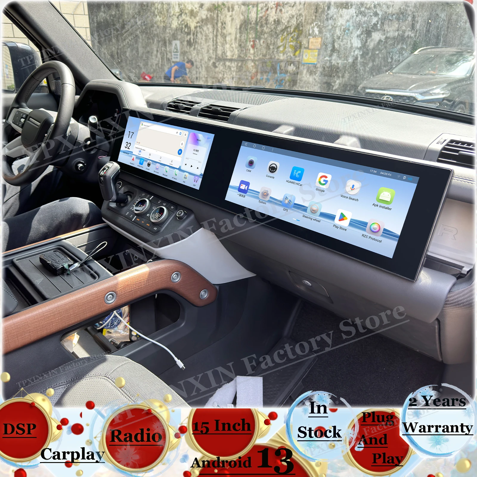 

Dual-screen Interaction Android Multimedia For Land Rover Defender 2018~2024 GPS Navi Car Accessories Radio Stereo Head Unit