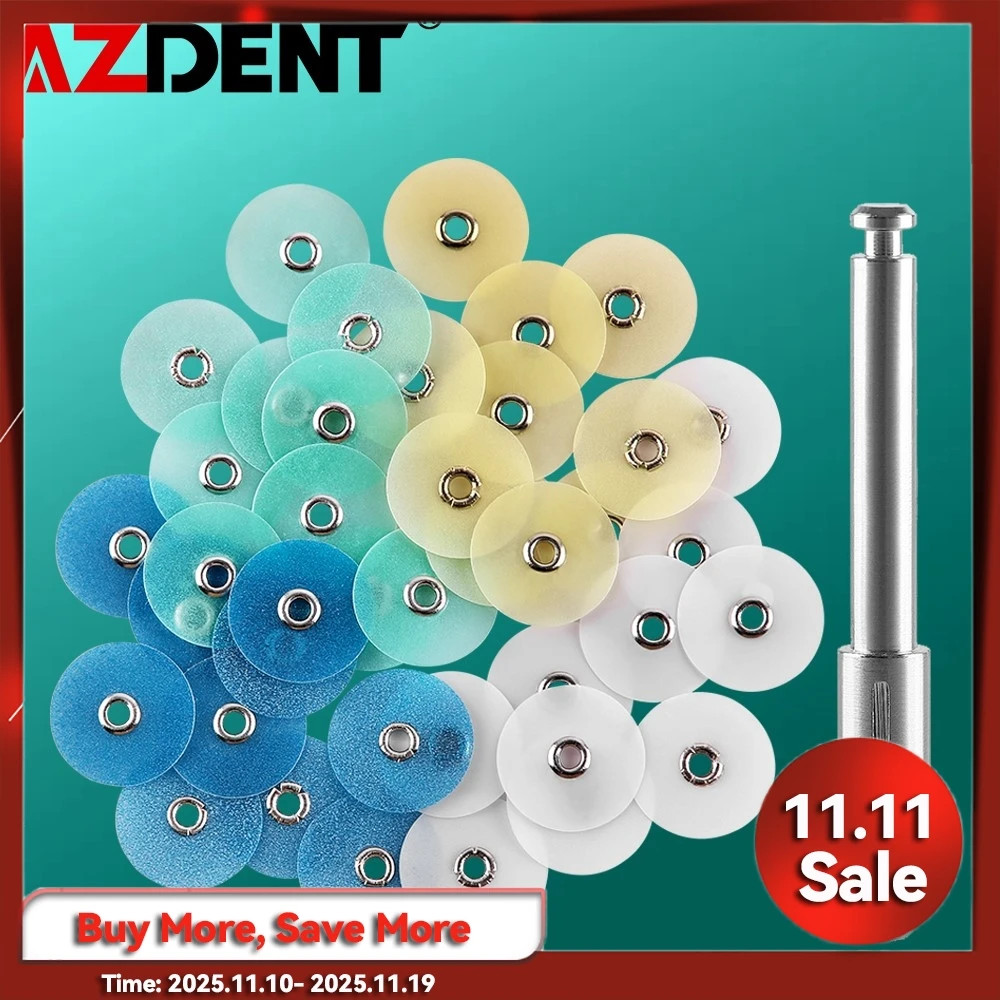 

(Cant Be Autoclaved ) Azdent Dental Polishing Discs Gross Reduction Contouring Mandrel Dental Consumables Stripes