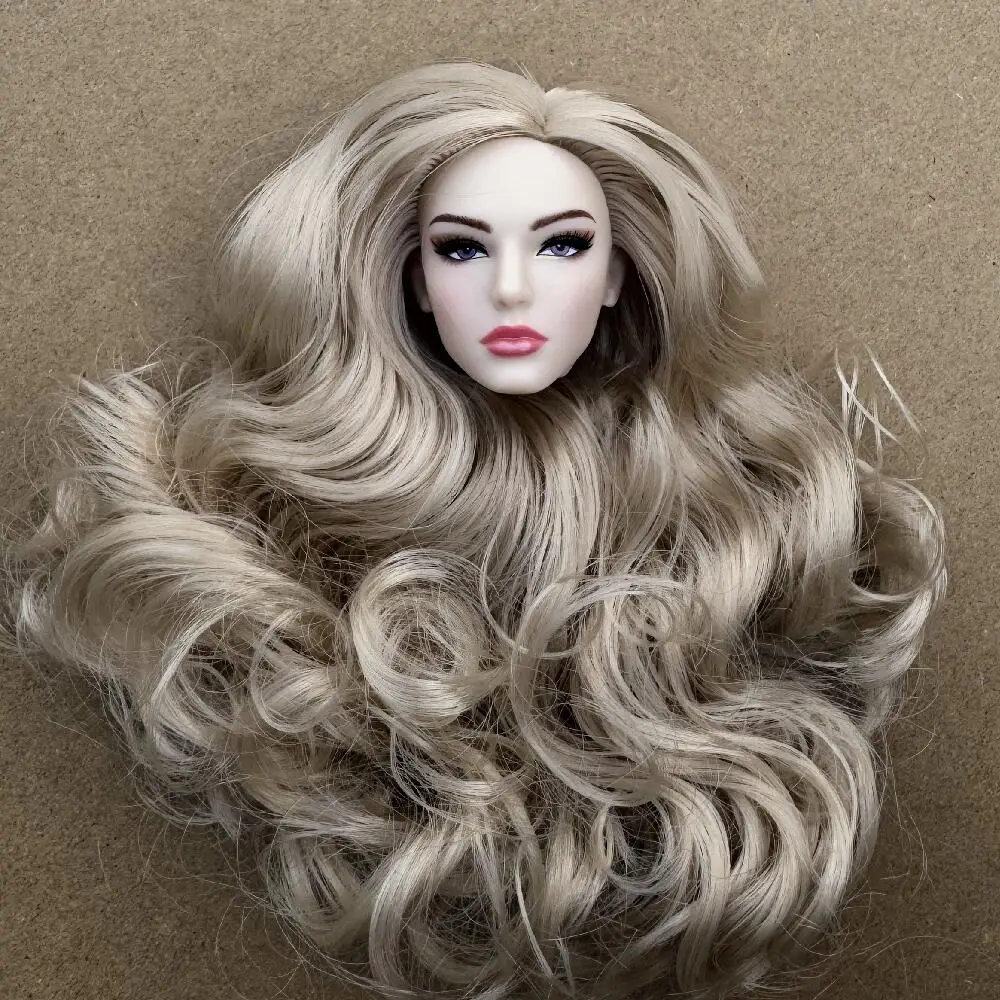 1/6 Modell-Puppenköpfe mit Sommersprossen und buntem Haar, erhältlich in den Hauttönen Braun, Weiß und Beige für die Puppenherstellung. – Detail 27